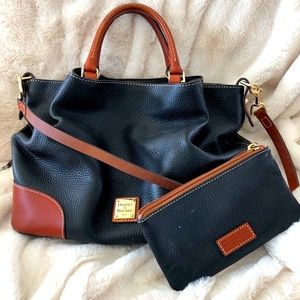 Dooney and Bourke satchel with cosmetic bag